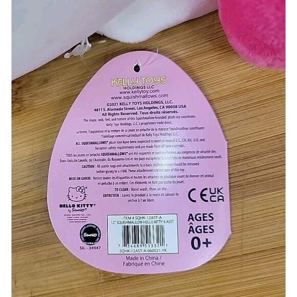 Squishmallows Hello Kitty Mint Green Pink Bow New With Tags By Sanrio 12" 2021 - Picture 9 of 14